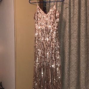 Windsor Champagne rose gold homecoming dress